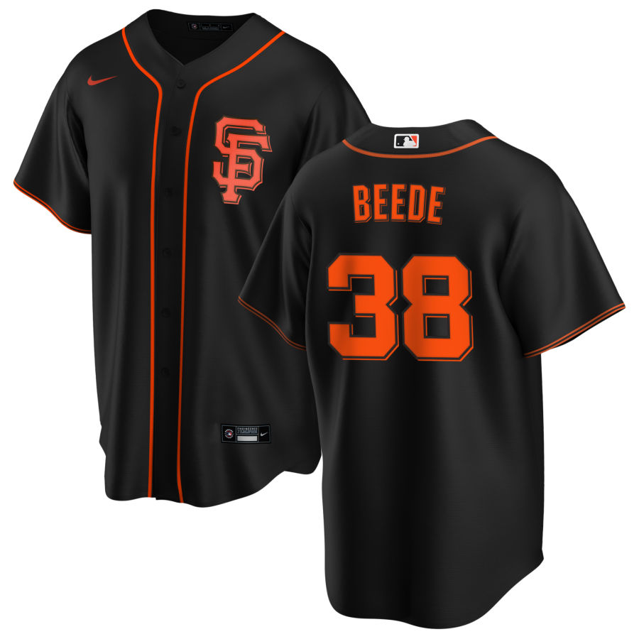 Nike Men #38 Tyler Beede San Francisco Giants Baseball Jerseys Sale-Black - Click Image to Close